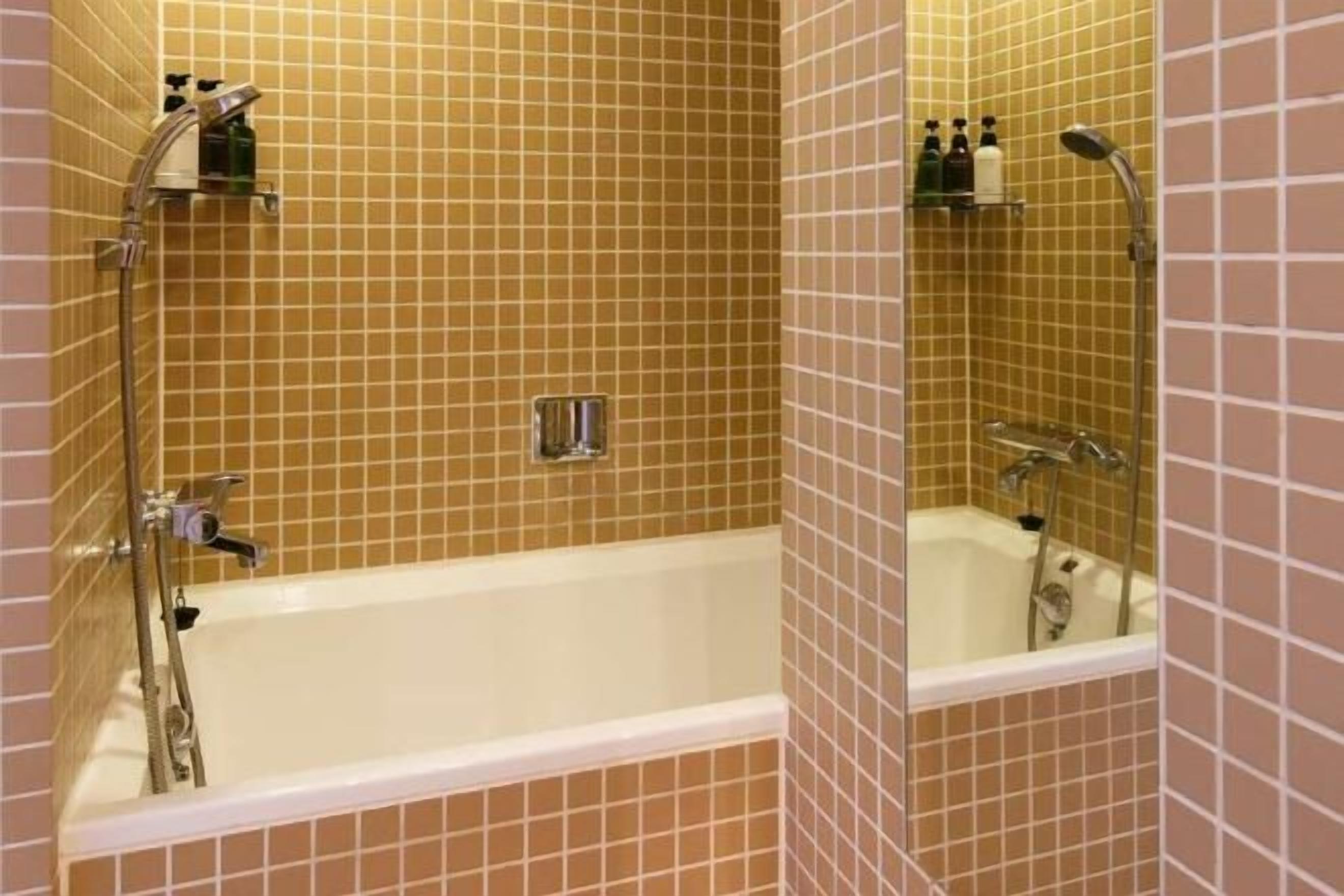 Badezimmer | Duschwanne, Komfortbadewanne, kostenlose Toilettenartikel, Haartrockner