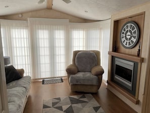 Chalet, 2 Bedrooms, Balcony, Garden View | Living room - Static Caravan Port Haverigg Marina Marina View (Millom)