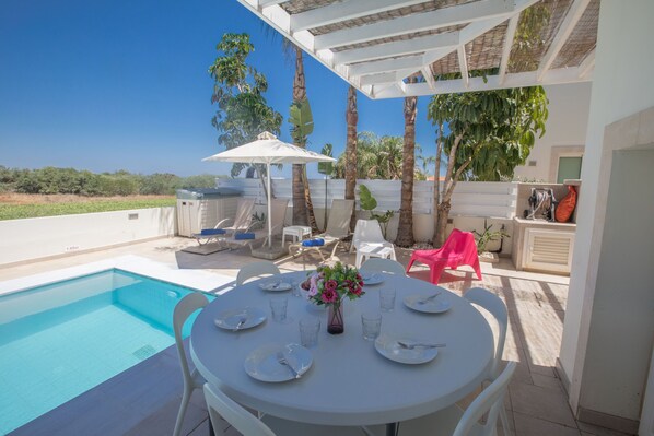 Villa, 3 chambres, piscine privée, vue sur le jardin | Jardin