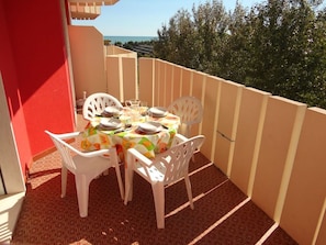 Appartamento, 1 camera da letto, balcone, vista giardino | Balcone