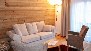 Apartment North with 1 Bedroom and Balcony | Living area | 24-inch flat-screen TV with satellite channels, TV