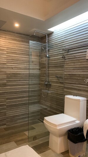 Deluxe Apartment, 1 Queen Bed with Sofa bed | Bathroom | Shower, free toiletries, towels