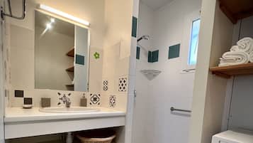 Shower, hair dryer