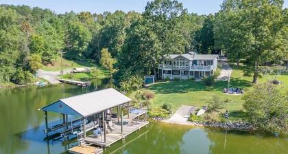 Lakefront Retreat with Game Room, Hot Tub, and Gym!