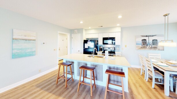 Condo, 2 Bedrooms | Private kitchen | Oven, cookware/dishes/utensils - River Creek 1 by Coastline Resorts (Sunset Beach)