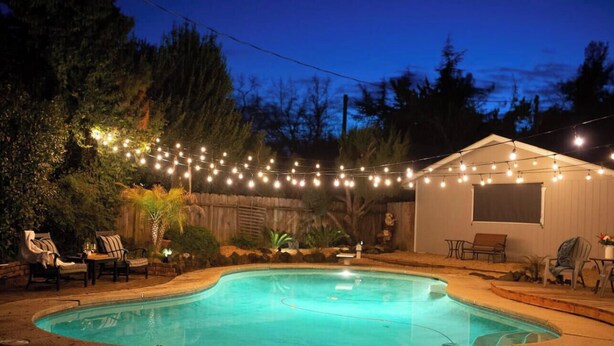 Pool - Dog Friendly Canopy Lit Pool 2 Masters w/Kings (Redding)