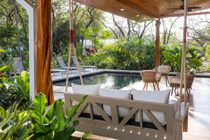Terrace/patio - CUSTOM HOME - JUST STEPS TO THE BEACH IN RELAXING PLAYA PELADA (Nosara)