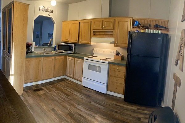 Refrigerador, microondas, horno, placa de cocina