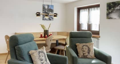 Friendly Apartment walking distance village center and ski bus gondola .