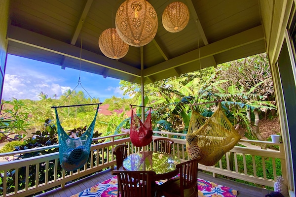 Put your feet up and relax in the Trade winds after a long day of exploring.