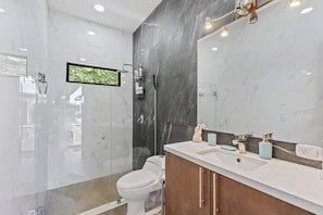 Shower, hair dryer