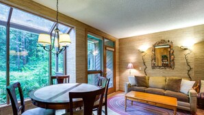 Apartment (2 Bedrooms) | Living area - 84SW - Sauna - Soaker Tub - Fireplace - Sleeps 6 (Deming)