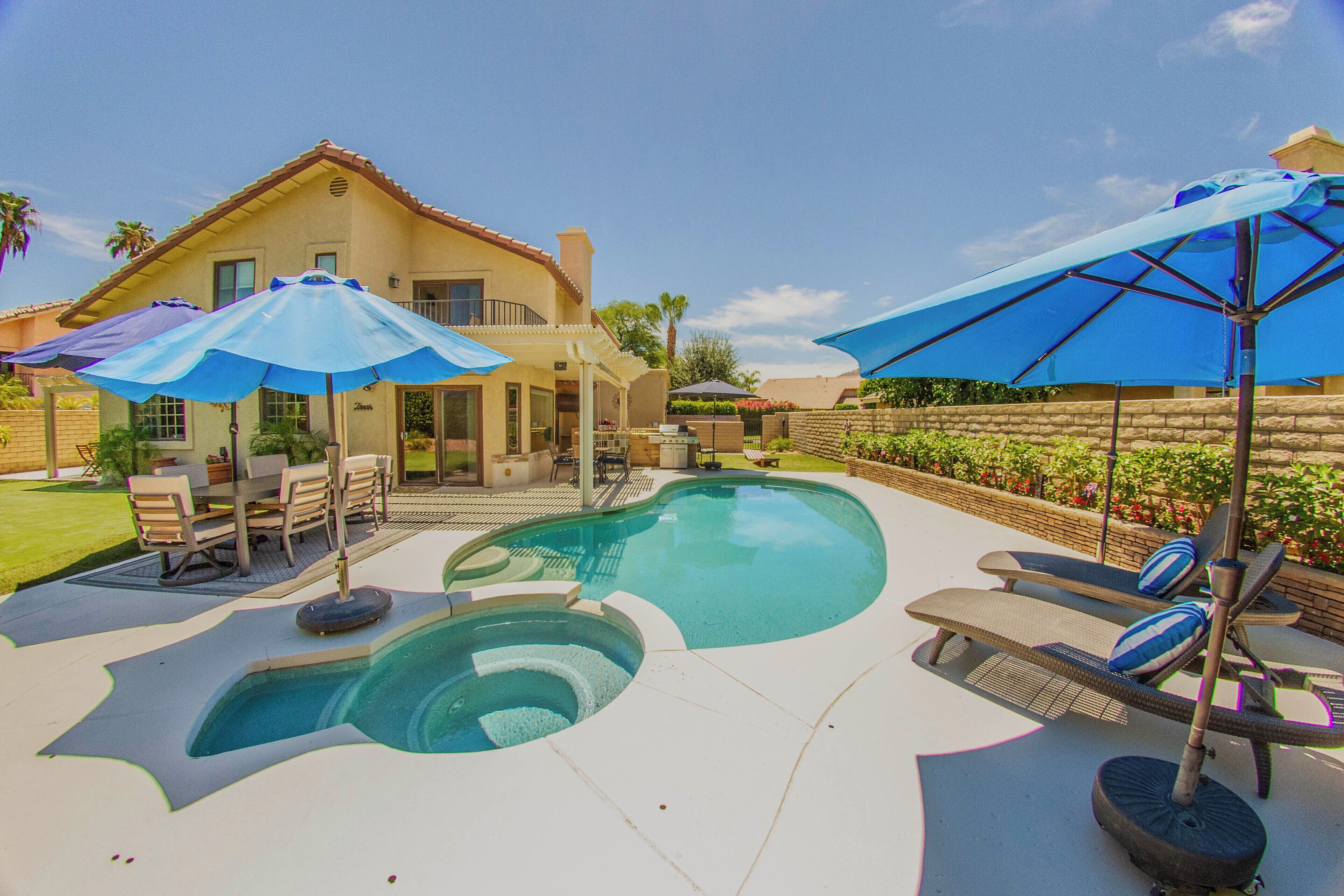 A heated pool