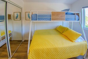 4 bedrooms, desk, laptop workspace, iron/ironing board