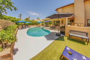A heated pool