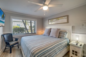 2 bedrooms, premium bedding, iron/ironing board, WiFi