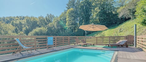 ファミリー ハウス ベッドルーム (複数) マウンテンサイド (Farmhouse Raspberry Pool&Wellness) | プール | 季節限定屋外プール