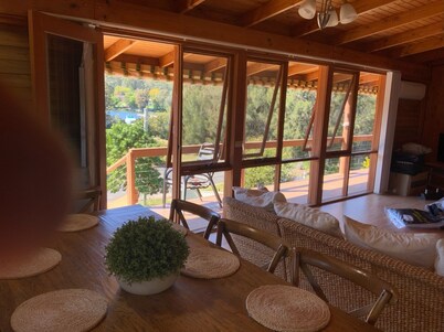 Private Water Front Log Cabin