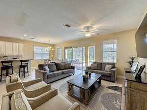 Villa, Multiple Bedrooms | Living area - Veranda Home, 8br, 6 En-suites, Lake View,pool/spa 8 Bedroom Villa by RedAwning (Kissimmee)