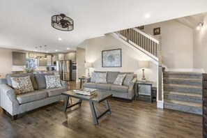 TV, fireplace, table football, offices - Luxury Lakeview Retreat | Indoor Pool & Hot Tub (Branson)