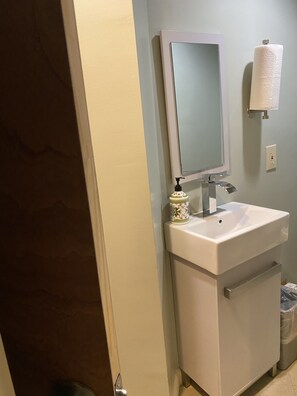 Bathroom - Georgetown Upper fun loft with exposed bricks (Washington)