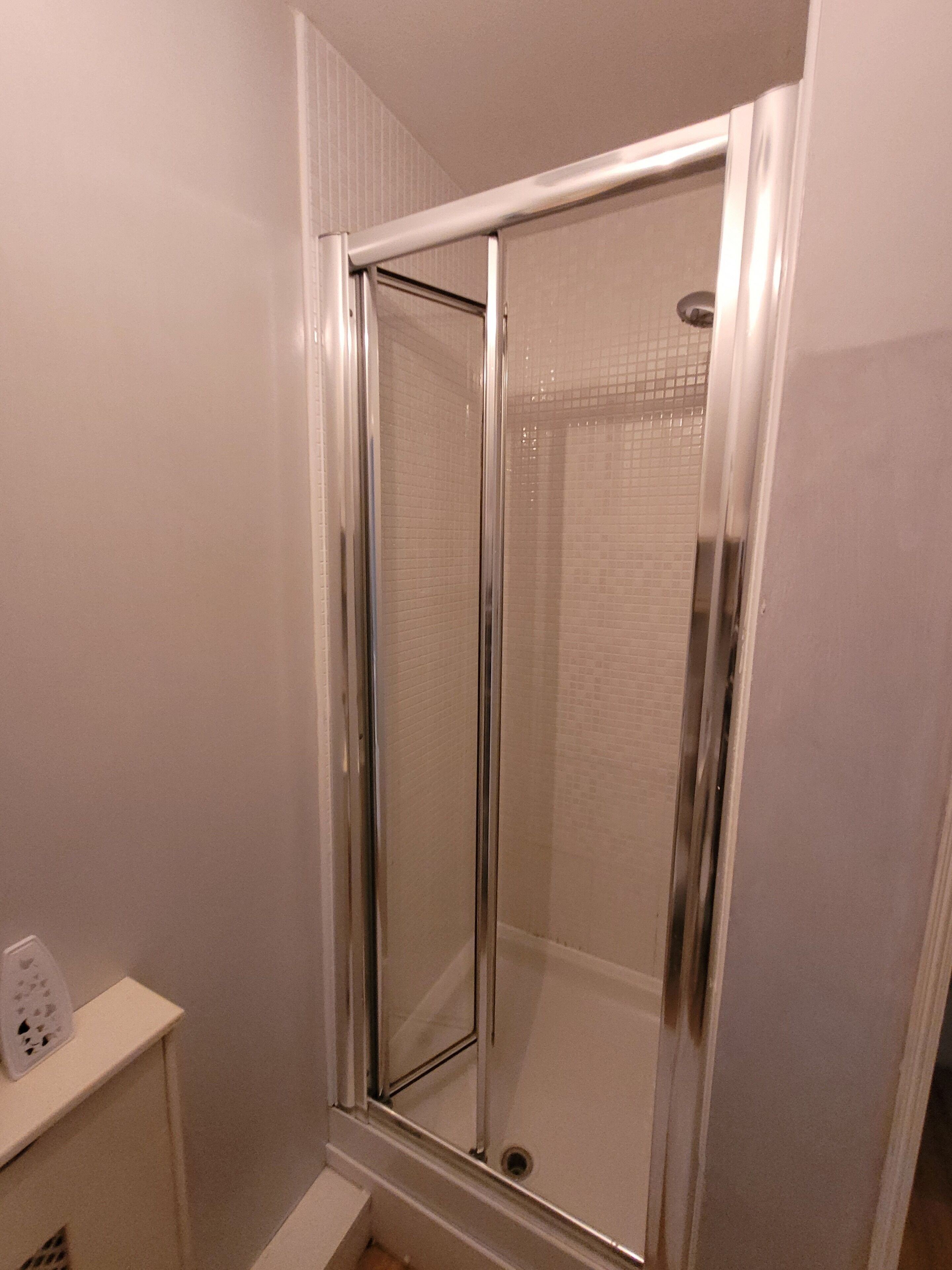 Apartment | Bathroom | Shower, hair dryer, towels