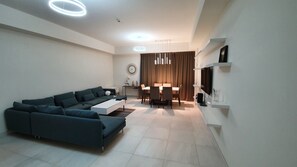 Apartment, 1 Queen Bed | Living room - Stunning 1 Bedroom Apt - 5 Minutes to Burj Khalifa (Dubai)