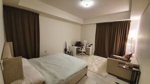 公寓, 1 张大床 | 1 多间卧室、熨斗/熨衣板、免费 WiFi、床单