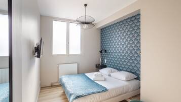 2 chambres, fer et planche Ă repasser, Wi-Fi gratuit, draps fournis