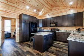 Fridge, microwave, oven, stovetop - Sky Ridge Cabin: Hot Tub, Swim Spa & Fun with Panoramic Views (Gatlinburg)