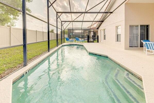 A heated pool