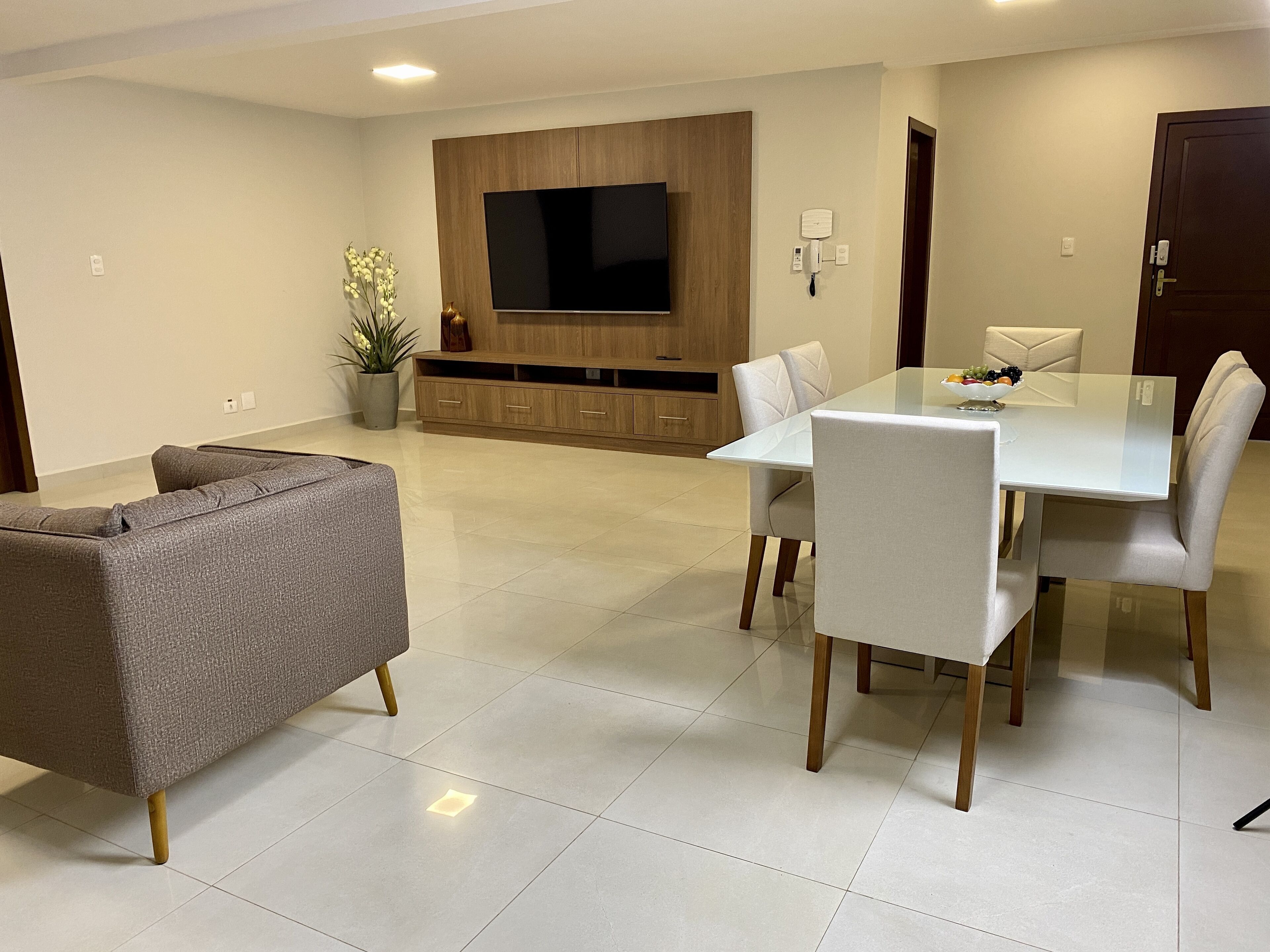 superior apartment | living area | 32-inch smart tv with satellite channels, tv