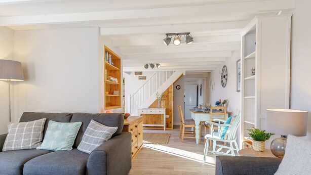 TV, fireplace - Picked for its wonderful character and charm and stunning sea views to enjoy. (Goodwick)