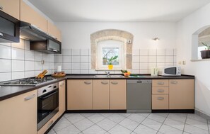 Fridge, oven, stovetop, dishwasher