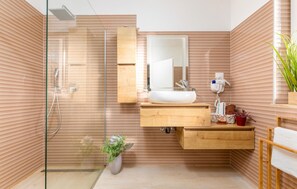 Shower, hair dryer