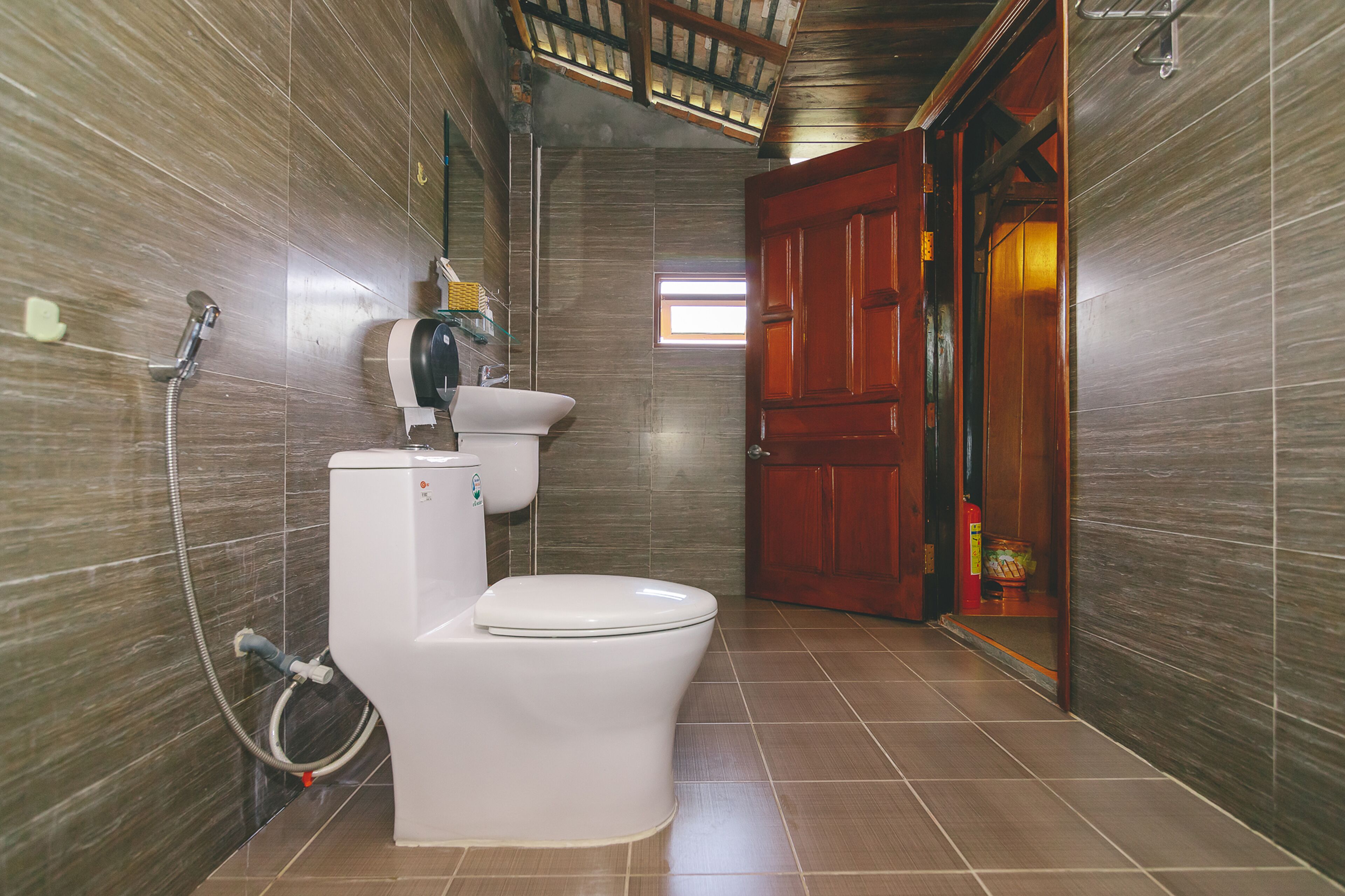 free toiletries, hair dryer, bathrobes, slippers