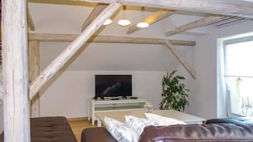 21-inch flat-screen TV with digital channels, TV