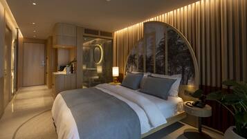 Premium Room Sea View | Ylelliset vuodevaatteet, ilmaiset minibaarituotteet