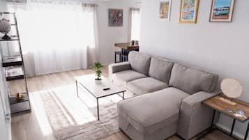 Smart TV, foosball, books