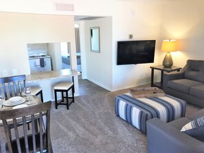 Apartment, 1 Bedroom | Living room | TV, fireplace - 208 Fully Furnished 1BR Suite-Prime Location! by RedAwning (Scottsdale)