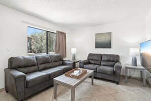 Apartment, 1 Bedroom | Living area | TV, fireplace - 235 Fully Furnished 1BR Suite-Outdoor Pool! by RedAwning (Scottsdale)