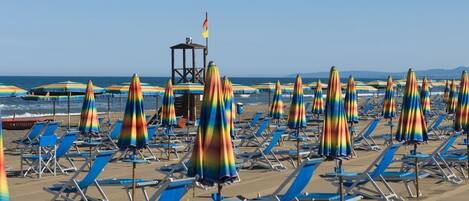 Vlak bij het strand, strandlakens