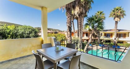 Two-room apartment with 4 beds, about 40-50 sq m, living room with kitchenette and double sofa bed, double bedroom, bathroom with shower. Possibility of cot or 5th extra bed (both with supplement). <br>Comfortably furnished apartments, they can be on the