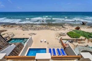 Perto da praia, toalhas de praia