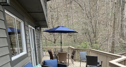 Asheville's Best Mountain Retreat-5 mile. Downtown! Pet Friendly,Nice Spa & Deck