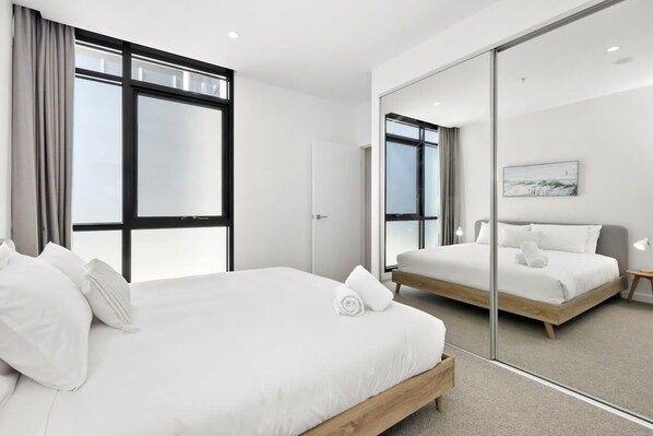 2 bedrooms, iron/ironing board, WiFi, bed sheets
