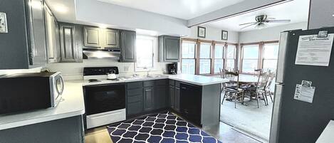 Microwave, oven, stovetop, dishwasher