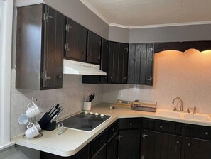 Kylskåp, mikrovågsugn, ugn och spishäll