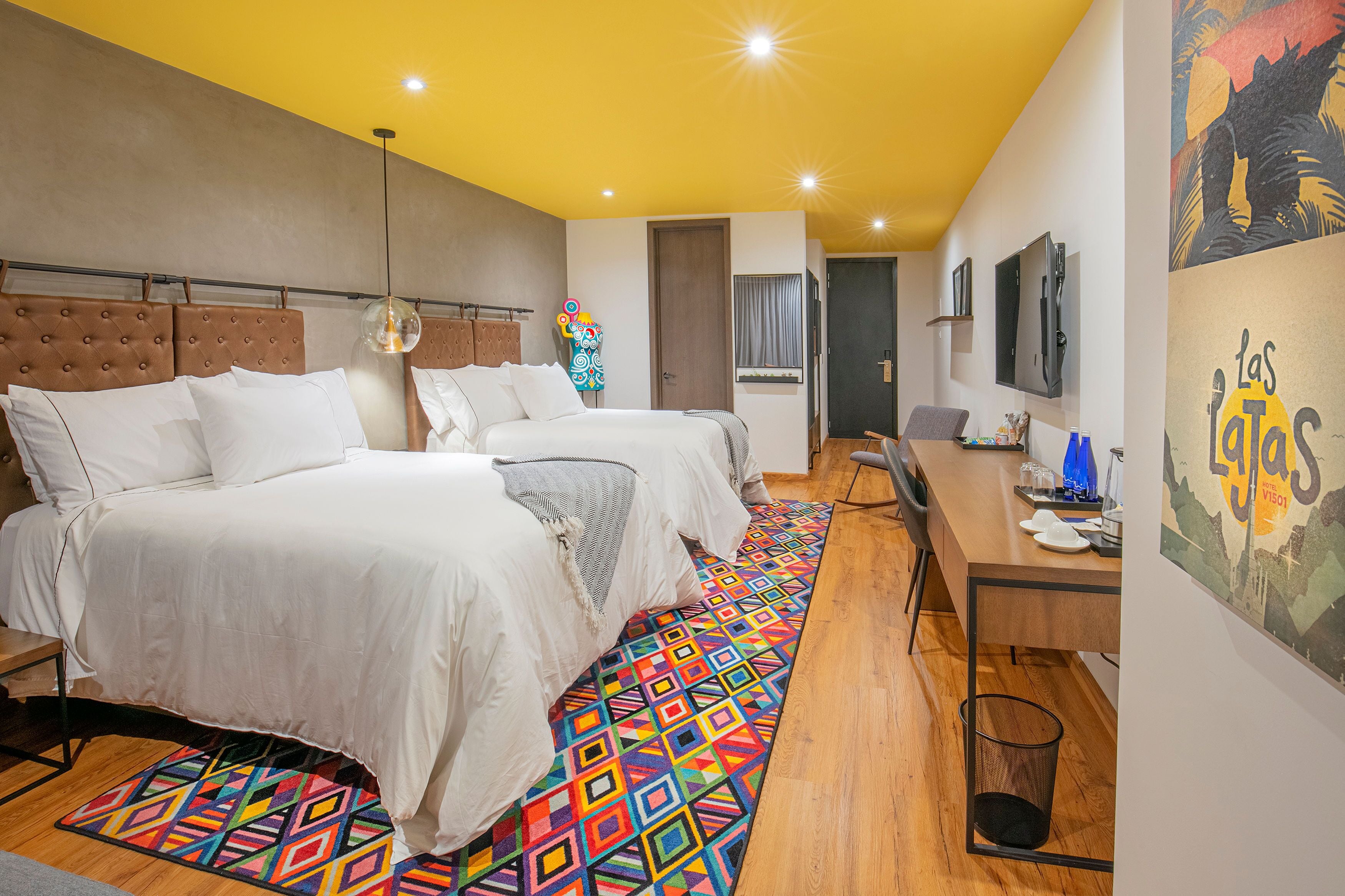 room, 2 double beds | minibar, in-room safe, desk, laptop workspace