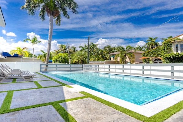 A heated pool